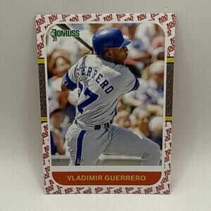 2021 Donruss Baseball Vladimir Guerrero 1987 Retro 100 Emoji Parallel /100